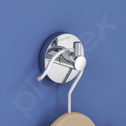 Plantex Smero Pure Brass Made Hooks for Hanging Clothes and Towel in Bathroom/Robe Hook/Hanger for Living Room - Circle (Chrome)