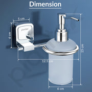 Plantex Liquid Soap Dispenser for Bathroom/304 Grade Stainless Steel Shampoo Dispenser/Handwash Dispenser/Bathroom Accessories - Pack of 1 (Hexa, Chrome)
