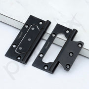 Plantex Stainless Steel Butterfly Hinges for Door/4 Inch x 14 Gauge Hinge/2.5 mm Hinges for Home/Office/Hotel/Non-Mortise Door Hinges - Pack of 12 (Black)