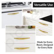 Plantex Cabinet Handle/224mm Handle for Wardrobe/Kitchen Handle/Pull-Push Handle for Home/Office - Pack of 2 (Gold)