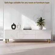 Plantex 4 Inch Sofa Leg for Bed Furniture/Aluminium Sofa Leg for Table/Support Legs/Furniture Leg - Pair of 3 (6 Piece) (DTS-77, Brass Antique & Gold)
