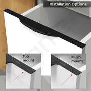 Plantex Profile Handle for Kitchen Cabinet/12 Inch Aluminium Drawer Profile Handle/Wardrobe Pull Handle for Home/Office/Hotel - Pack of 1 (Black)