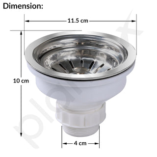 Plantex Coupling for Kitchen Sink/Stainless Steel Waste Coupling/Round Shape Coupling - Pack of 1 (Premium, Chrome Finish)