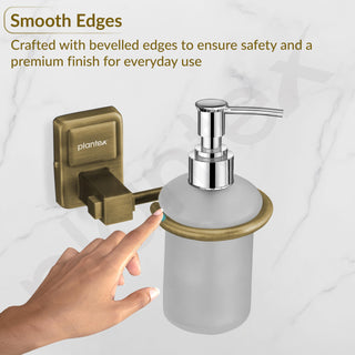 Plantex 304 Grade Stainless Steel Liquid Soap Dispenser/Shampoo Dispenser/Hand Wash Dispenser/Bathroom Accessories - Darcy (Antique)