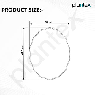 Plantex Frameless Oval Mirror for Wall/Mirror with Beveled Smooth Edges/Mirror for Bathroom/Dressing Room/Living Room/Bedroom/Entryway - (15 X 18 Inch)