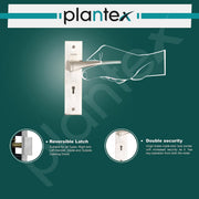 Plantex Zinc;Brass 8-Inch Mortise Door Lock Set With 3 Keys/Mortise Door Lock For Door (8118-Matt)