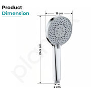 Plantex Hand Shower for Bathroom/3 Mode Multifunctional Shower/5-Inch ABS Plastic Silicone Handheld Shower/Easy Mode Switching – (Chrome, APS-8616)