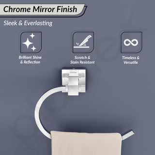 Plantex Aqua Heavy-Duty Stainless Steel Napkin Ring/Towel Ring/Napkin Holder/Towel Hanger/Bathroom Accessories (Chrome) - Pack of 1