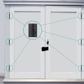 Plantex Door Hinges 3 inch x 16 Gauge/1.5 mm Thickness Home/Office/Hotel/Hinges for Main Door/Soft Close Movement Door Hinge/Kabza - Pack of 3 (Black)