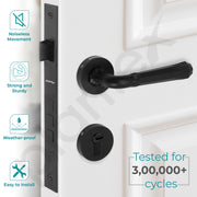 Plantex Heavy Duty Door Lock - Main Door Lock/Mortise Lock for Door/Door Lock for Bedroom/Home/Office/Hotel -Z Black Finish (3 Brass Keys)