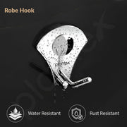 Plantex Royal Stainless Steel Robe Hook Cloth-Towel Hanger (Silver, Chrome)