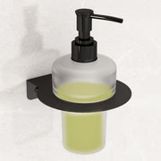 Plantex Liquid Soap Dispenser for Bathroom/Stainless Steel Glass Shampoo Dispenser/Hand wash Dispense/Bathroom Accessories - Pack of 1 (Black)