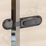 Plantex Door Stopper/Door Latch for Main Door/Baby Latch for Bathroom/Door Lock for Home and Office Doors - Pack of 4 (Satin Black)