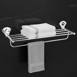 Plantex Royal Stainless Steel Towel Hanger for Bathroom/Towel Stand/Bathroom Accessories (Chrome Finish) - 24 inch