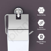 Plantex Stainless Steel Toilet Paper Holder for Bathroom/Tissue Paper Holder/Toilet Paper Roll Holder/Bathroom Accessories - Brezza (Chrome)