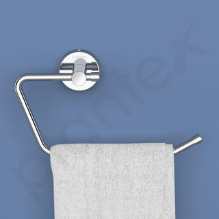 Plantex Stainless Steel Hand Towel Hanger for Washbasin/Napkin Holder for Bathroom/Towel Ring/Bathroom Accessories (Chrome) Pack of 2