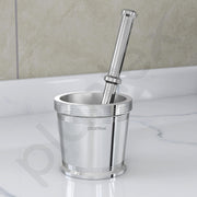 Plantex Heavy Stainless Steel/Mortar & Pestle Set/Spice Mixer/Khalbatta/Khal/Okli for Kitchen - Size 2(Dia: 7.5, H: 7 cm)