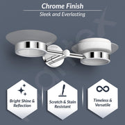Plantex 304 Grade Stainless Steel Twin/Double Soap Holder Stand for Bathroom and Wash Basin/Bathroom Accessories - Oreo (Chrome)