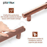 Plantex Main Door Handle/Stainless Steel & Aluminium Door Handle/300mm Pull-Push Handle for Home/Office/Hotel - Pack of 1 (DTMD-409, Rose Gold)
