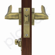 Plantex Heavy Duty Door Lock for Bathroom/Balcony/Office with Baby Latch/Mortise Keyless Door Lock (7082 – Brass Antique/Satin Black Matt)