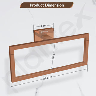 Plantex 304 Grade Stainless Steel Compact Napkin Hanger/Holder for Wash Basin Hand Towel Holder for Bathroom Accessroies - Benz (Rose Gold)