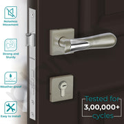 Plantex Premium Main Door Lock with 3 Years Warranty - Mortise Lock Set for Home (593 - Satin Chrome)
