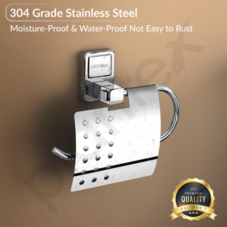 Plantex 304 Grade Stainless Steel Toilet Paper Roll Holder/Tissue Paper/Toilet Paper Holder in Bathroom/Kitchen/Bathroom Accessories Pack of 1, Darcy (Chrome)
