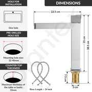 Plantex Wash Basin Mixer Tap/Brass Thermostatic Hot & Cold Basin Mixer Faucet/Deck Mount Pillar Spout for Bathroom Sink - Pack of 1 (4605, Chrome)