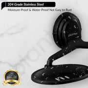 Plantex 304 Grade Stainless Steel Bathroom Soap Holder and Brush Stand for Wash Basin Bathroom Accessories - Cubic (Black)