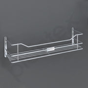 Plantex Bathroom Shelf for Wall Steel/Wall Mounted Shelf for Kitchen with Railings/Washroom Organizer (16 inch, Chrome)