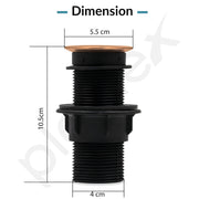 Plantex Brass with Nylon 4 inch Full Thread Waste Coupling for Wash Basin/Coupling for Sink - Pack of 1 (BH-1116, Rose Gold)