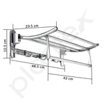 Plantex Folding Towel Rack for Bathroom/18 Inch Stainless Steel Towel Hanger/Towel Stand/Towel Rod/Bathroom Accessories - Pack of 2 (Chrome)