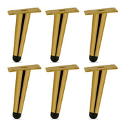 Plantex 4 Inch Sofa Legs for Bed Furniture/Sofa Legs for Table/Sofa Support Legs with Rubber Grip (Gold, 6 Pcs)