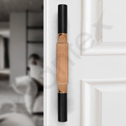 Plantex 15 Inch Main Door Handle for Wooden Doors - Pull-Push Handle Accessories (Pack of 1, Rose Gold, Black) - 3 Years Warranty