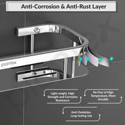 Plantex Stainless Steel 304 Grade Shelf for Bathroom/Kitchen Rack - Bathroom Accessories - (12X5 Inches-Chrome Finish)