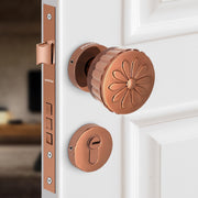 Plantex Heavy Duty Door Lock/Main Door Mortise Lock Handle/Handle Set for Home/Office/Door Accessories (Rose Gold)