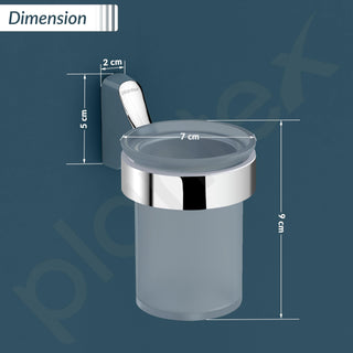 Plantex Rich Brass Bathroom Accessories - Unique Tooth Brush Holder/Tumbler Holder/Toothpaste Holder(Chrome)