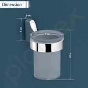 Plantex Rich Brass Bathroom Accessories - Unique Tooth Brush Holder/Tumbler Holder/Toothpaste Holder(Chrome)