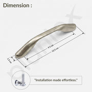 Plantex Cabinet Handle/96mm Handle for Drawer/Wardrobe/Kitchen Handle/Pull-Push Handle for Home/Office - Pack of 2 (Satin)
