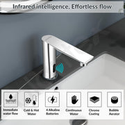 Plantex Brass Sensor Tap for Wash Basin with Brass/Touchless Basin Faucet/Electronic Pillar Tap for Wash Basin-(Chrome)