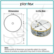 Plantex Table Top Wash Basin For Bathroom/Small Basin for Handwash/Countertop  Washbasin - Indo-European Collection (16 x 16 x 6 Inch)