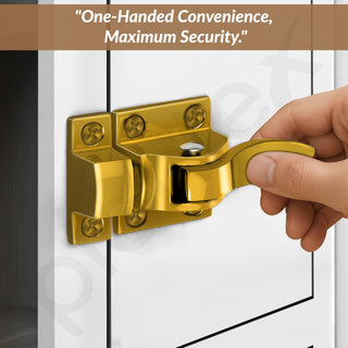 Plantex Cabinet Latch – Heavy-Duty Hatch Case Bolt for Storage Units, Toolboxes, Kitchen Cabinets & Cupboards - Pack of 2 (Gold)