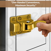 Plantex Cabinet Latch â€“ Heavy-Duty Hatch Case Bolt for Storage Units, Toolboxes, Kitchen Cabinets & Cupboards - Pack of 6 (Gold)