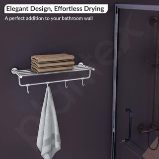 Plantex Stainless Steel 24 Inch Towel Rack for Bathroom/Towel Holder/Towel Stand/Towel Hanger/Bar/Bathroom Accessories - Pack of 1 (Chrome)