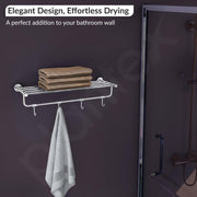 Plantex Stainless Steel 24 Inch Towel Rack for Bathroom/Towel Holder/Towel Stand/Towel Hanger/Bar/Bathroom Accessories - Pack of 1 (Chrome)
