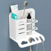 Plantex Acrylic Multipurpose Tooth Brush Holder/Stand/Tumbler for Bathroom Accessories for Home - (White)