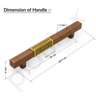 Plantex Door Handle/Stainless Steel Handle for Main Door/12 Inch Pull-Push Handle for Home/Office/Hotel - Pack of 1 (PVD Rose Gold and Gold) - 3 Years Warranty