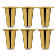 Plantex 3 Inch Sofa Legs for Bed Furniture/Sofa Legs for Table/Sofa Support Legs with Rubber Grip (Gold, 6 Pcs)