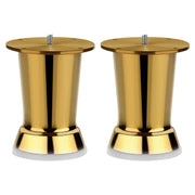 plantex Heavy Duty Round 4 inch Spare Sofa Legs for Bed Furniture/Sofa Legs for Furniture Fitting/Table Legs/Sofa Leg Set of 2 pcs (Gold)