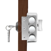 Plantex Tri-Bolt Lock for Main Door/Heavy Duty Door Lock with 4 Keys/Suitable for Single or Double Door for Home/Office/Hotel - Pack of 1 (Satin White and Chrome)